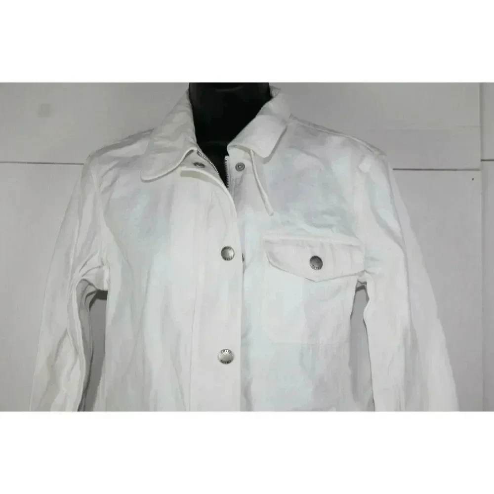 chaps ralph lauren white jean jacket size S